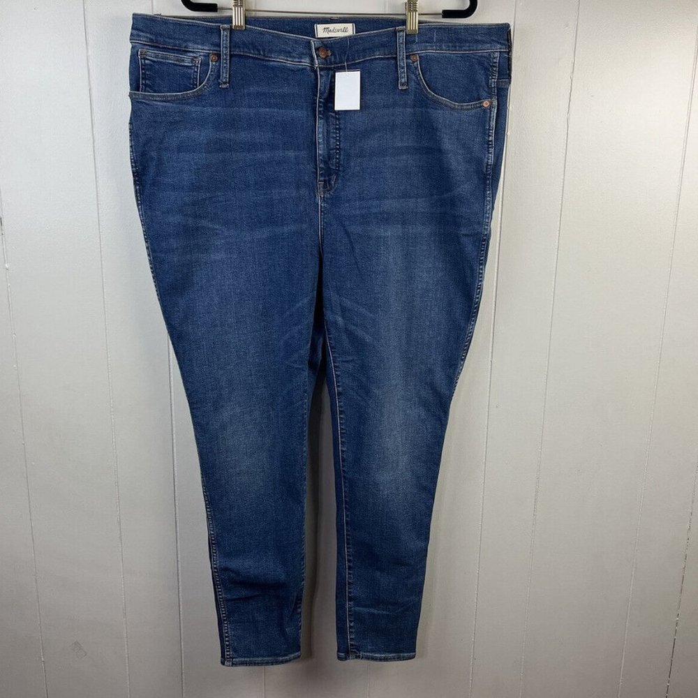 Madewell 10” High Rise Skinny Jeans Danny Wash Plus Size 37 NWT